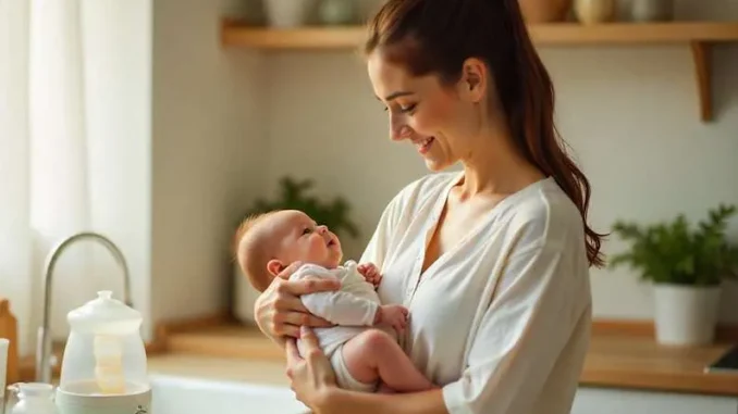 young wowman and baby